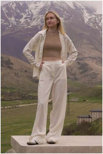 Льняные широкие брюки ″Caitline″ AZUR 199574 / 102209554 - вид 2