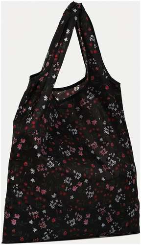 Сумка хозяйственная без застежки, складная, цвет черный / 103229659 - вид 2