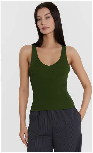 Топ женский зеленый в рубчик Mark Formelle / 103231469 - вид 2