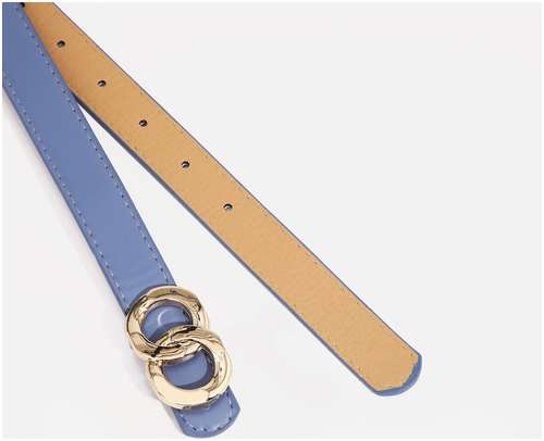 Ремень женский, ширина 2,2 см, пряжка металл, цвет серо-голубой / 103150651 - вид 2
