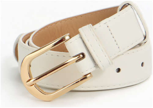 Ремень женский, ширина 2.8 см, пряжка металл, белый / 103241544 - вид 2