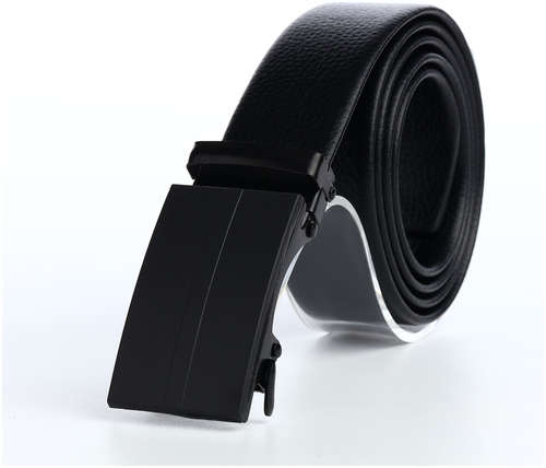 Ремень мужской, ширина 3,5 см, пряжка автомат, цвет черный 103206415