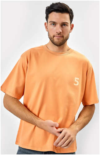 Футболка мужская в оранжевом цвете с печатью Mark Formelle / 103168312 - вид 2