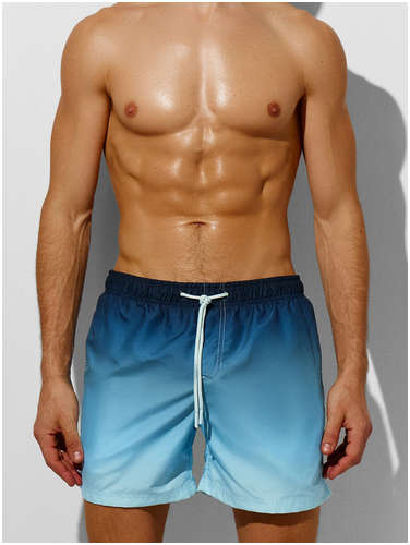 Шорты для плавания мужские синие градиентные Mark Formelle 103233577