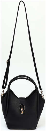 Сумка женская тоут на застежке, цвет черный 103218179