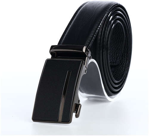 Ремень мужской, ширина 3,6 см, пряжка автомат, цвет черный 103206421