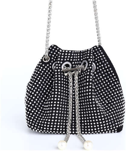 Сумка женская на затяжке, цвет серебряный / 103211752 - вид 2