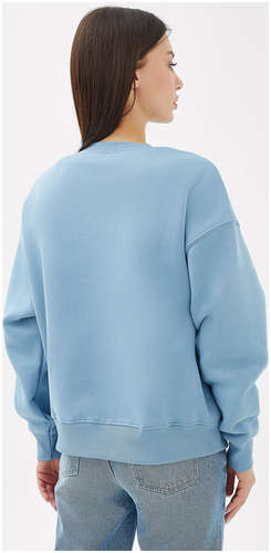 Свитшот женский серо-голубой с печатью Mark Formelle / 103174407 - вид 2