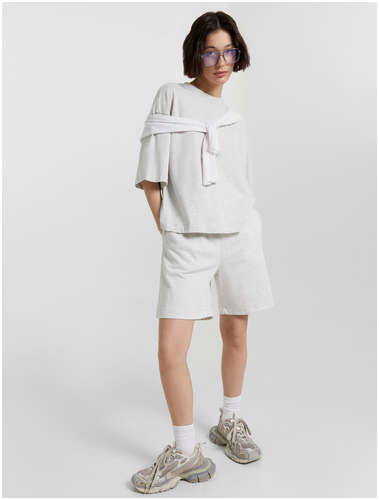 Комплект женский серый: футболка и шорты Mark Formelle / 103233082 - вид 2