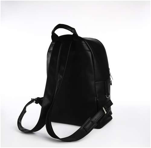 Рюкзак городской textura из искусственной кожи на молнии, наружный карман, цвет черный / 103163798 - вид 2