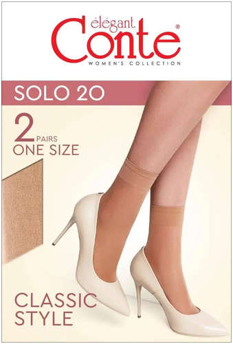 Носки ж. п/а SOLO 20 (2 пары) CONTE 103227611
