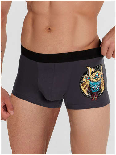 Трусы мужские серые с принтом Mark Formelle / 103214415 - вид 2