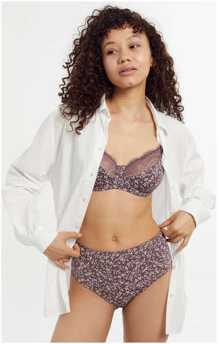 Трусы женские макси фиолетовые с принтом Mark Formelle / 103180576 - вид 2