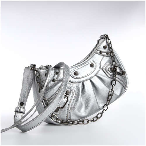 Сумка женская кросс-боди, на молнии, цвет серебряный / 103174348 - вид 2