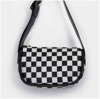 Сумка женская на молнии, цвет серый/черный 10344733