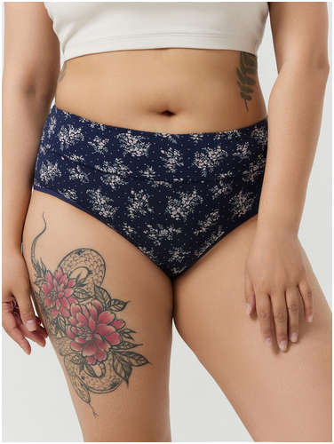 Трусы женские синие с цветочным принтом Mark Formelle / 103229579 - вид 2