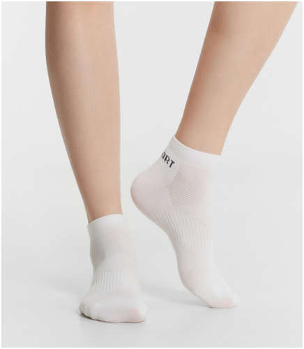 Носки женские спортивные укороченные белые в наборе, 3 пары Mark Formelle / 103232929 - вид 2