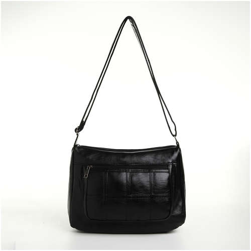 Сумка женская на молнии, цвет черный 103198438