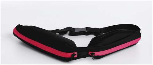 Поясная сумка для бега на молнии, цвет черный/розовый 103162228