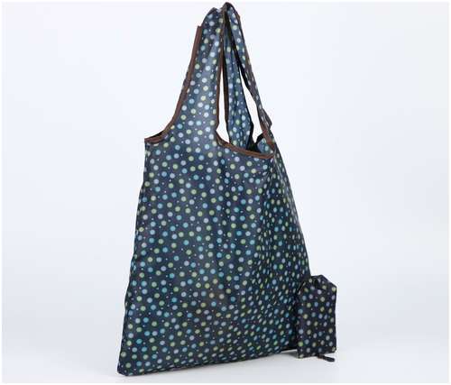 Сумка хозяйственная без застежки, складная, цвет синий 103150522