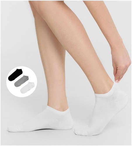 Носки женские короткие в наборе, 3 пары Mark Formelle 103231116