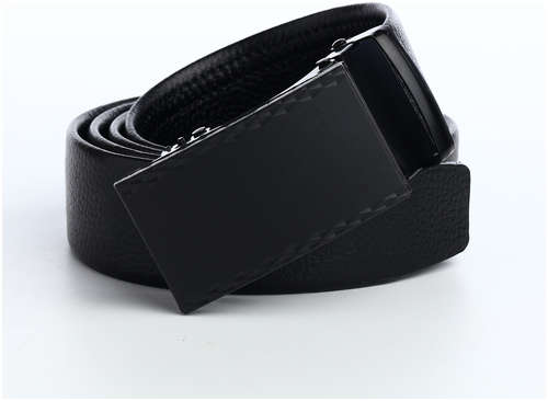 Ремень мужской, ширина 3,5 см, пряжка автомат, цвет черный / 103206454 - вид 2