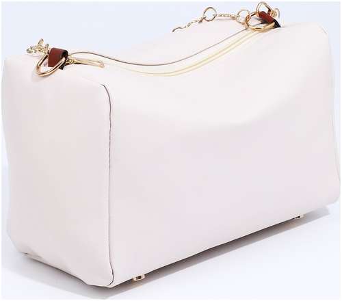 Сумка женская на молнии, цвет белый / 103126633 - вид 2