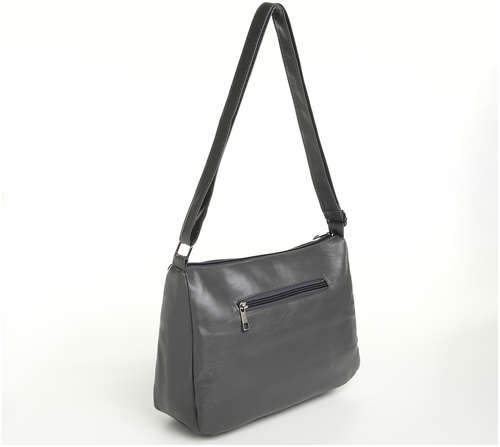 Сумка женская на молнии, цвет серый / 103198363 - вид 2