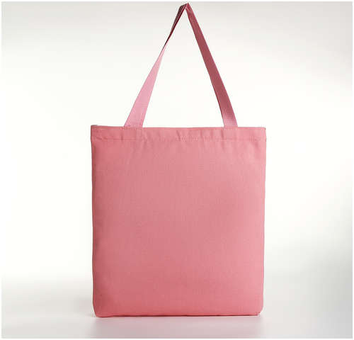 Сумка-шопер на молнии, из текстиля, цвет розовый / 103176571 - вид 2