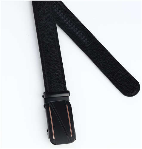 Ремень мужской, ширина 3,5 см, пряжка автомат, цвет черный / 103201996 - вид 2