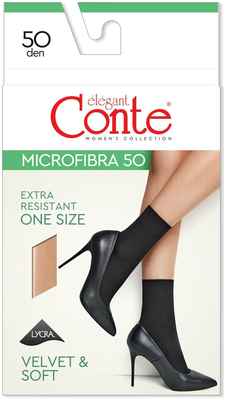 Носки женские microfibra 50 nero CONTE 103109999