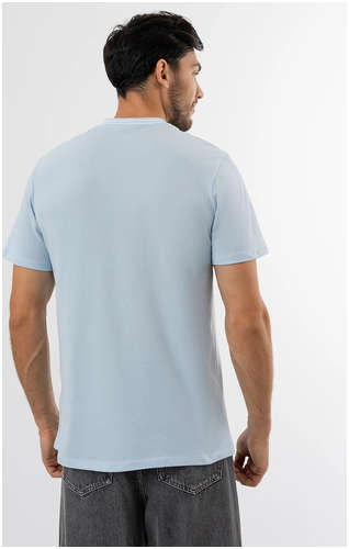 Мужская футболка поло с воротником-стойкой в голубом цвете Mark Formelle / 103167958 - вид 2