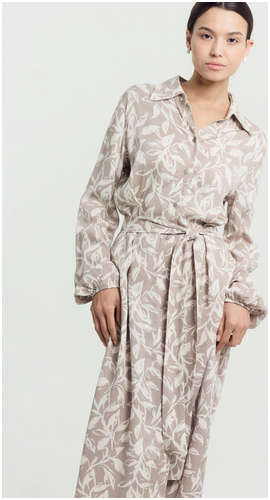 Платье женское бежевое с принтом Mark Formelle / 103184960 - вид 2