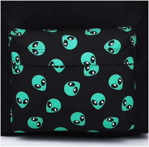 Рюкзак текстильный пришелец, с карманом, цвет черный NAZAMOK / 103150134 - вид 2