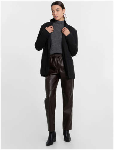 Брюки женские кожаные темно-коричневые Mark Formelle 103217183