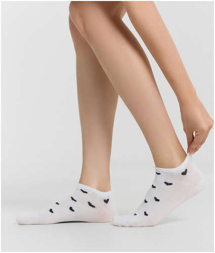 Носки женские белые в сердечки Mark Formelle 103243281