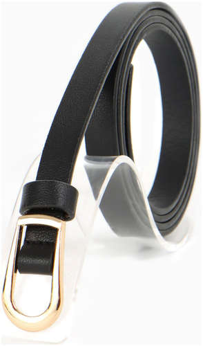 Ремень женский, ширина 1.2 см, пряжка металл, черный 103241511