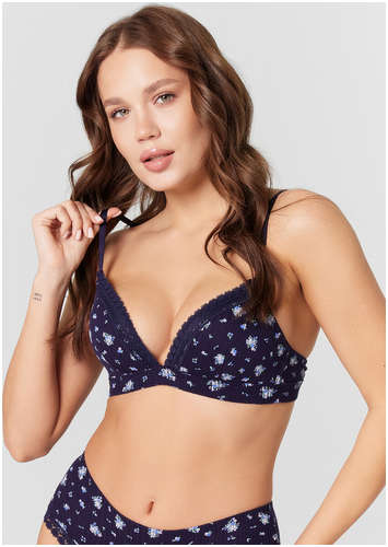 Бюстгальтер женский синий с принтом Mark Formelle / 103214403 - вид 2