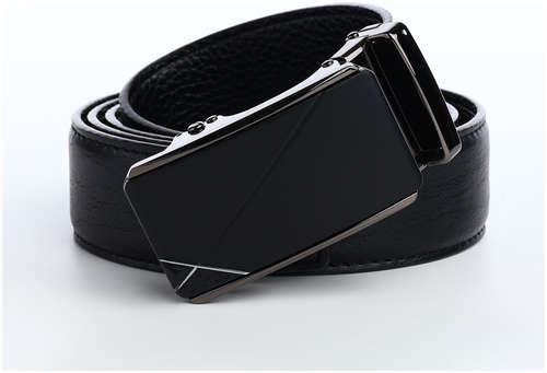 Ремень мужской, ширина 3,6 см, пряжка автомат, цвет черный / 103206447 - вид 2