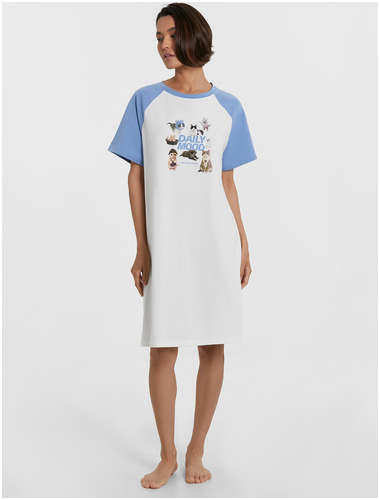 Сорочка ночная женская с принтом и надписью Mark Formelle / 103235377 - вид 2