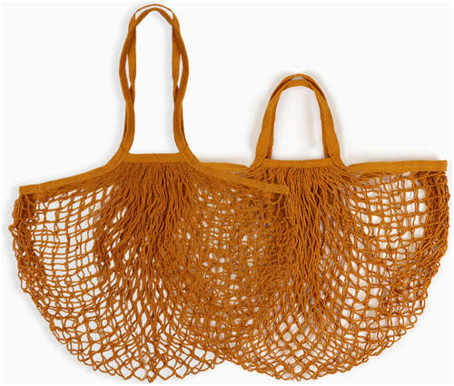 Набор 2 шт: сумка-авоська хозяйственная, клетка 1.5 см, рыжая TAKE IT EASY 103230638