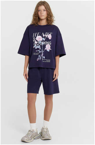 Комплект женский синий с принтом и надписью Mark Formelle 103240632