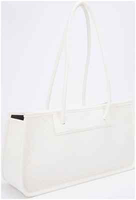 Сумка-тоут на молнии, цвет белый / 10344937 - вид 2