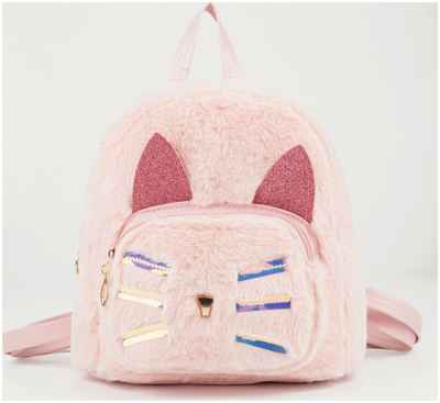 Рюкзак детский, отдел на молнии, наружный карман, цвет розовый 10333015