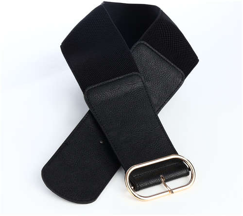 Ремень женский, ширина 7 см, цвет черный 103202612