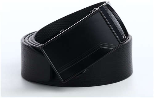 Ремень мужской, ширина 3,5 см, пряжка автомат, цвет черный / 103205993 - вид 2