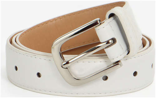 Ремень женский, ширина 2.8 см, пряжка металл, белый / 103241533 - вид 2