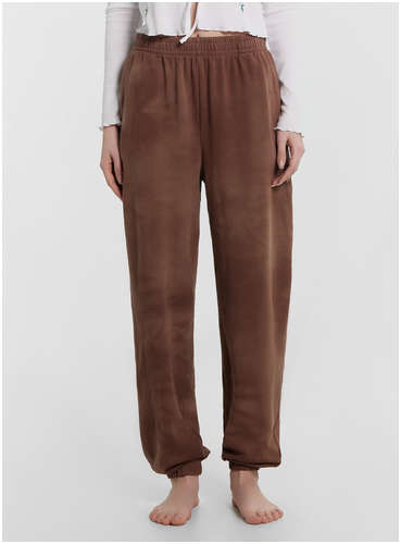 Брюки домашние женские коричневые велюровые Mark Formelle / 103226356 - вид 2