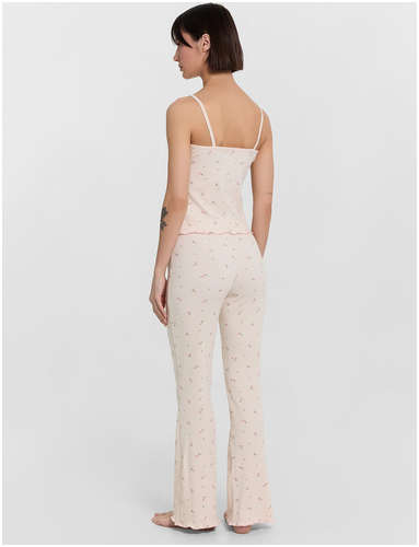 Комплект домашний женский кремовый с цветочным принтом Mark Formelle / 103242145 - вид 2