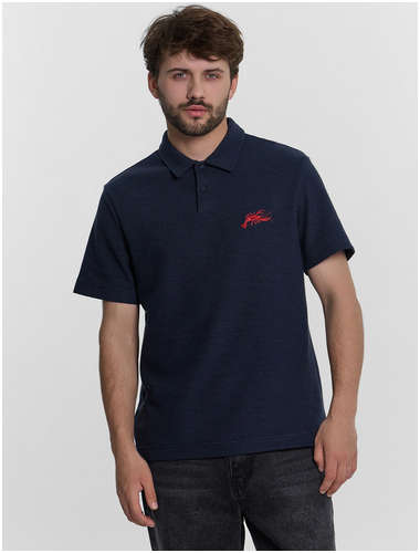 Поло мужское синее с вышивкой на груди Mark Formelle 103238656